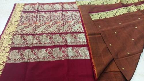 PMK BUMBERG COT SAREES WITH BLOUSE